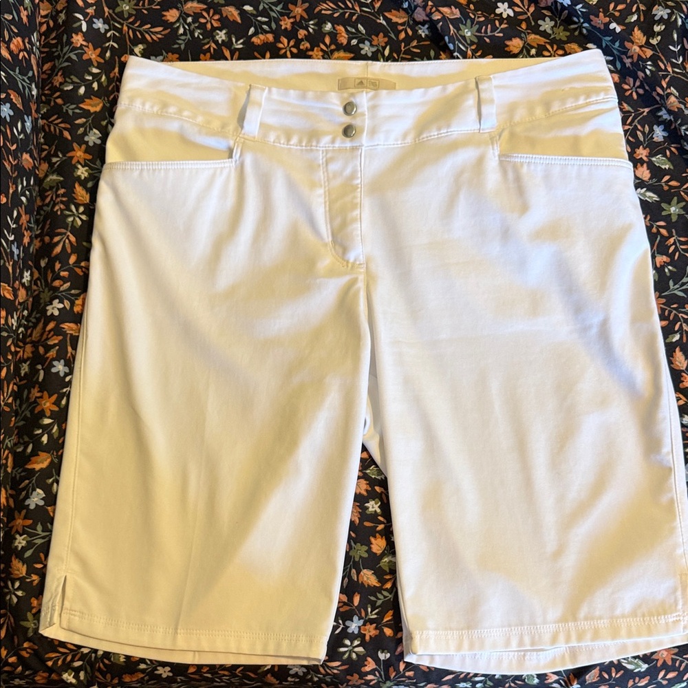 adidas White Women's Stretch Bermuda Shorts